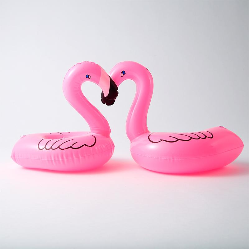 2 Packs Floating Flamingo Drink Holder - It's Pool Time!