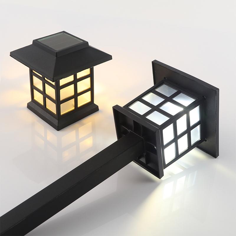 2 Packs Solar-Powered Japanese Style Garden Lamps