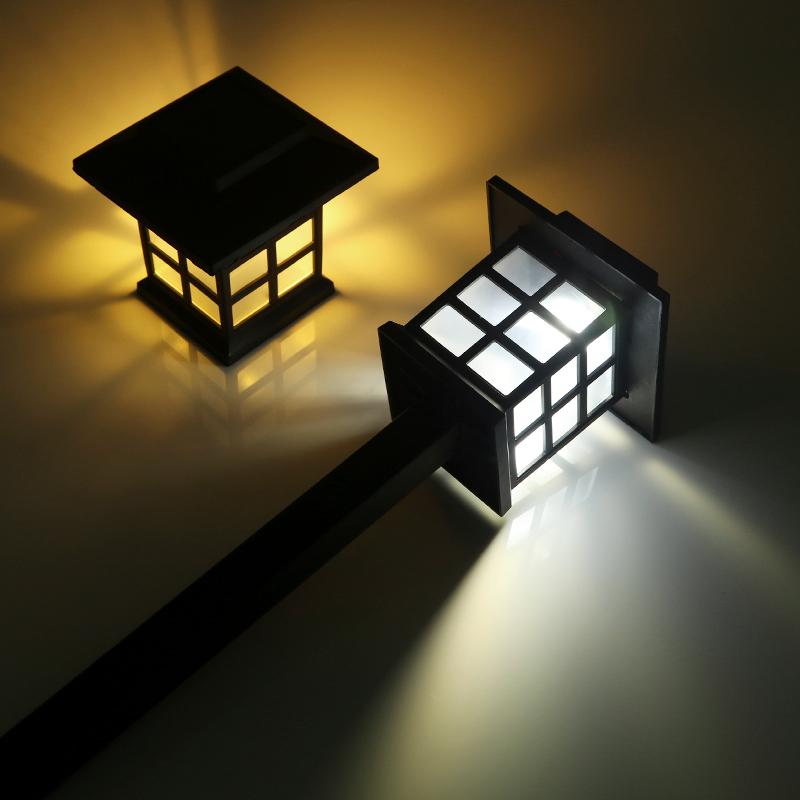 2 Packs Solar-Powered Japanese Style Garden Lamps