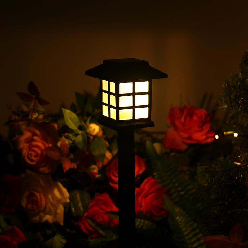 2 Packs Solar-Powered Japanese Style Garden Lamps