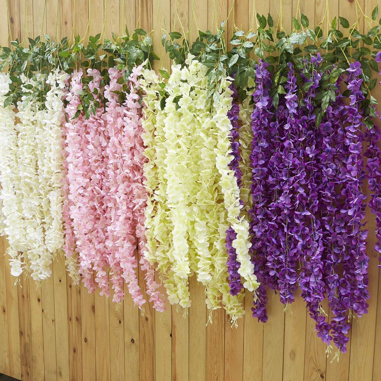 15 Strands Hanging Silk Wisteria Flower