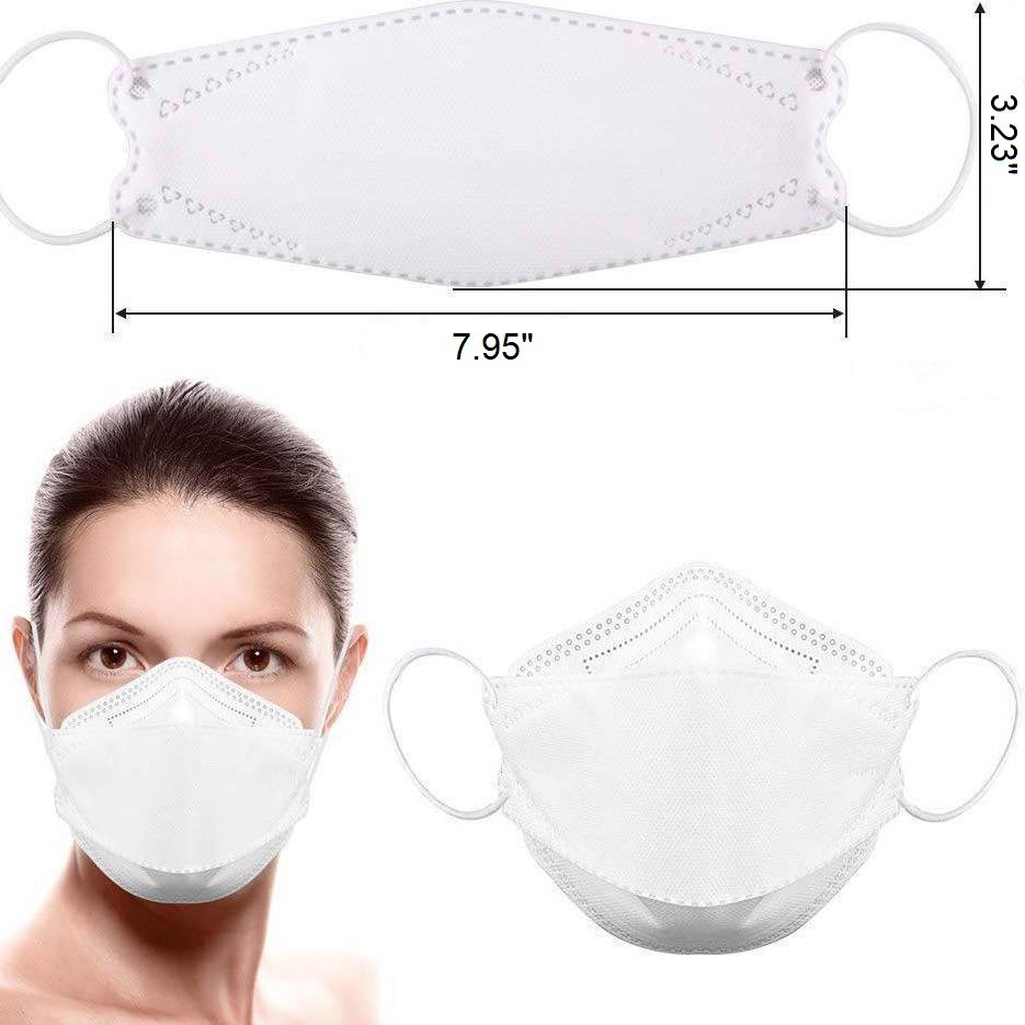 10 Pcs 3D-Fit Disposable Face Masks (KN95) (comparable to N95/ EU FFP2)