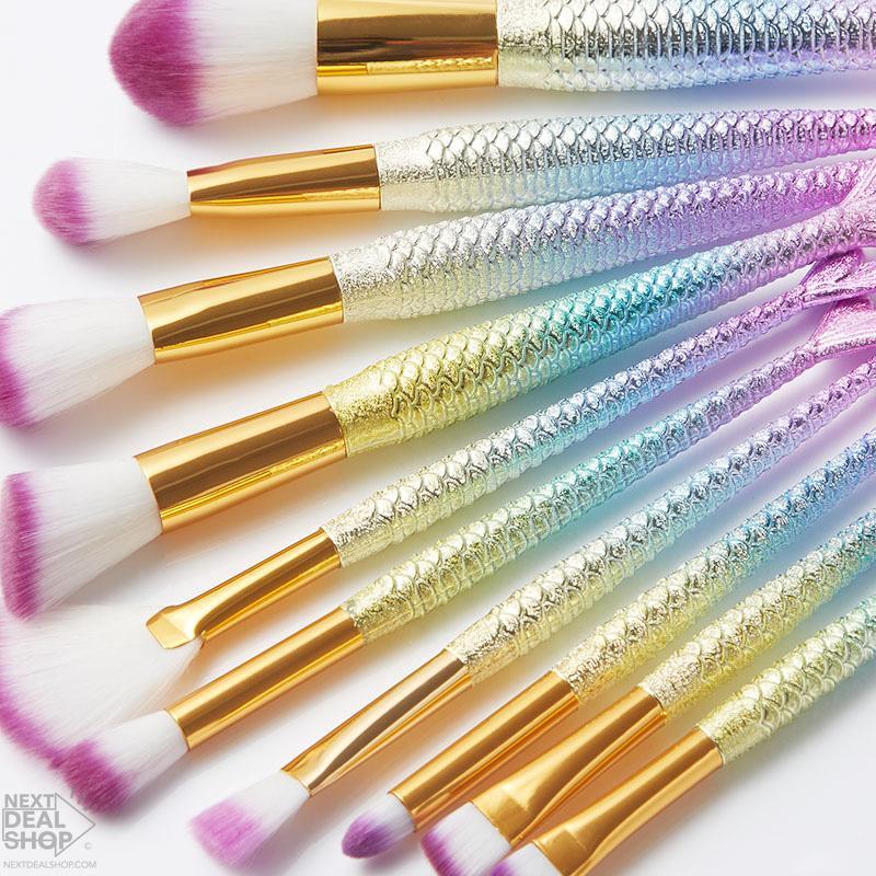 10 Pcs Mermaid Make Up Brush