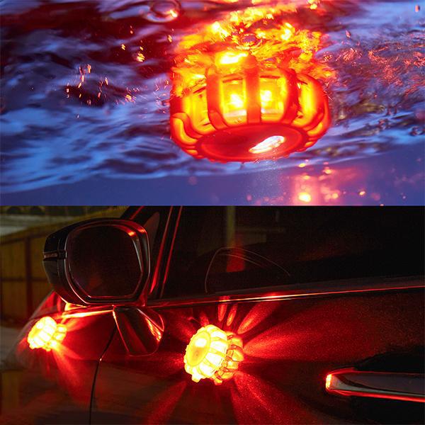 2 Packs LED Road Flares Flashing Warning Light