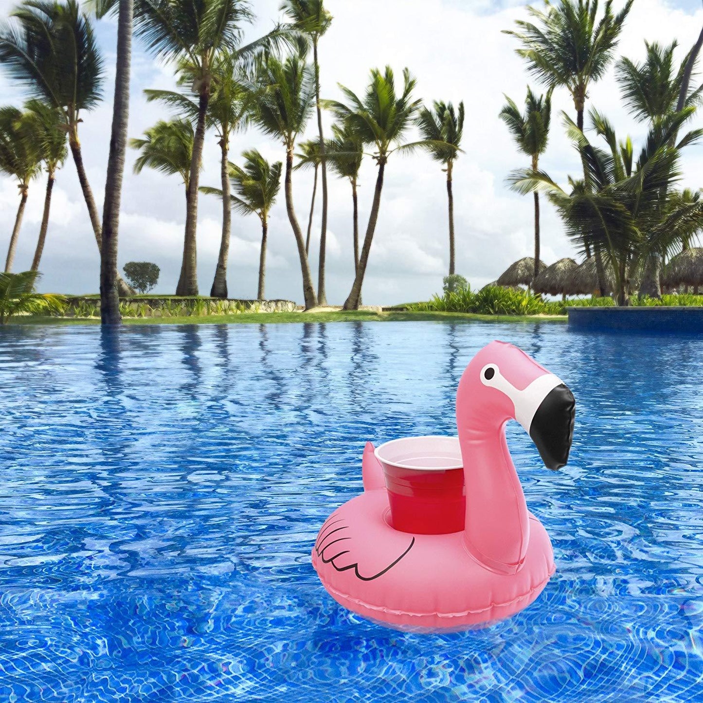 2 Packs Floating Flamingo Drink Holder - It's Pool Time!