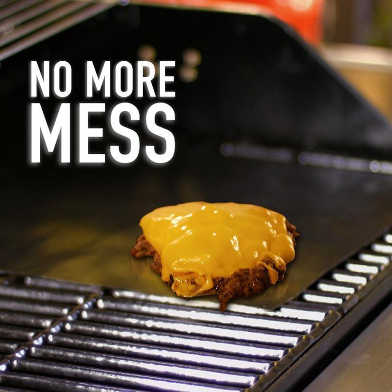 2 Pcs BBQ Non-Stick Grilling Mats - No More Messy Grills!