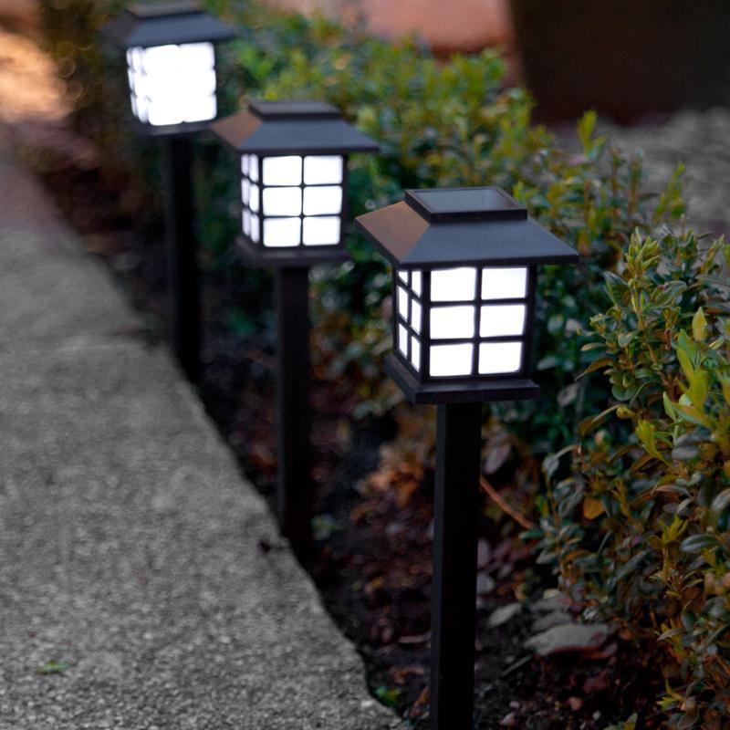 2 Packs Solar-Powered Japanese Style Garden Lamps