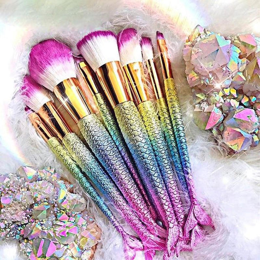 10 Pcs Mermaid Make Up Brush