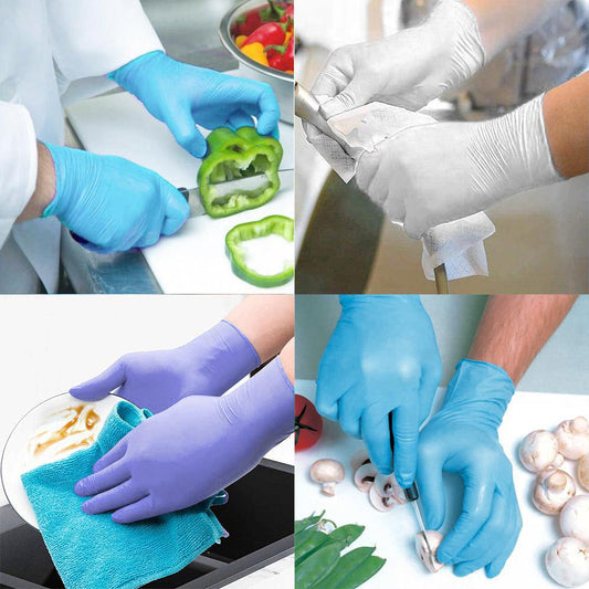 100 Pcs Disposable Durable Nitrile Gloves