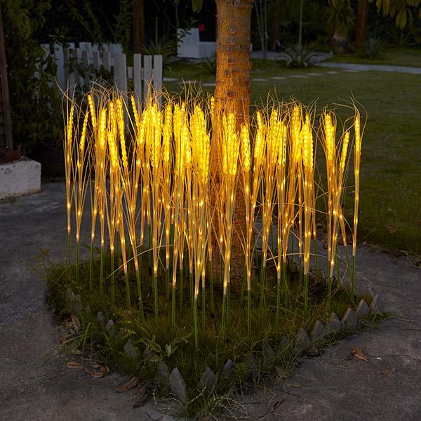 10Pcs LED Wheat Light Stakes Set