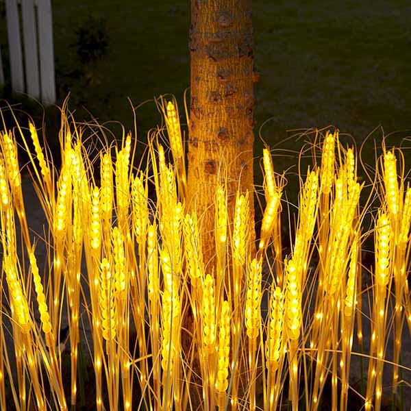 10Pcs LED Wheat Light Stakes Set