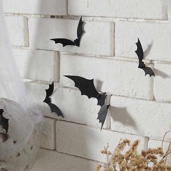 12 Pcs 3D Bat Decoration Wall Sticker