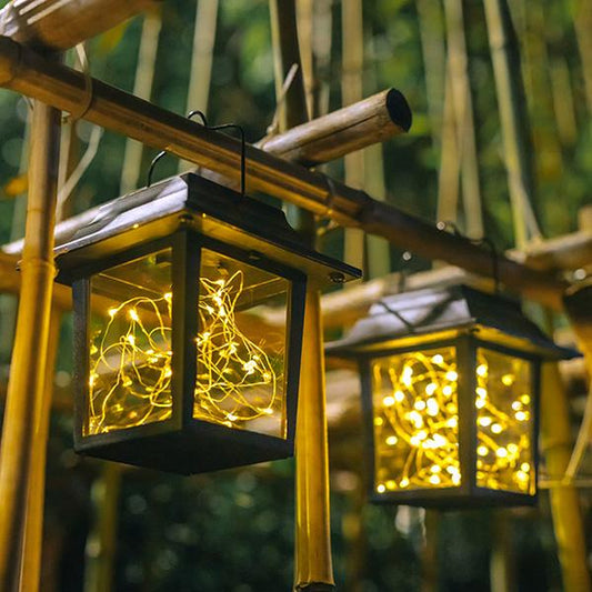 2 in 1 Solar-Powered Copper Wire LED Lantern Light