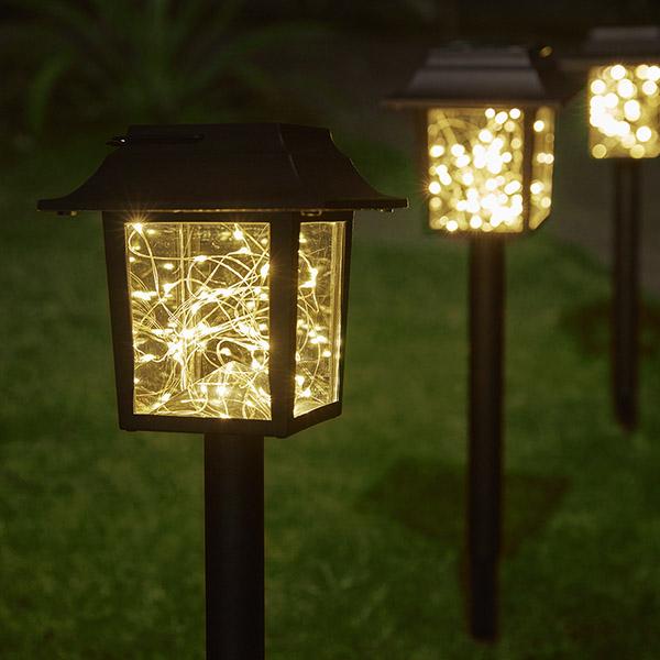 2 in 1 Solar-Powered Copper Wire LED Lantern Light