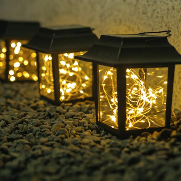 2 in 1 Solar-Powered Copper Wire LED Lantern Light