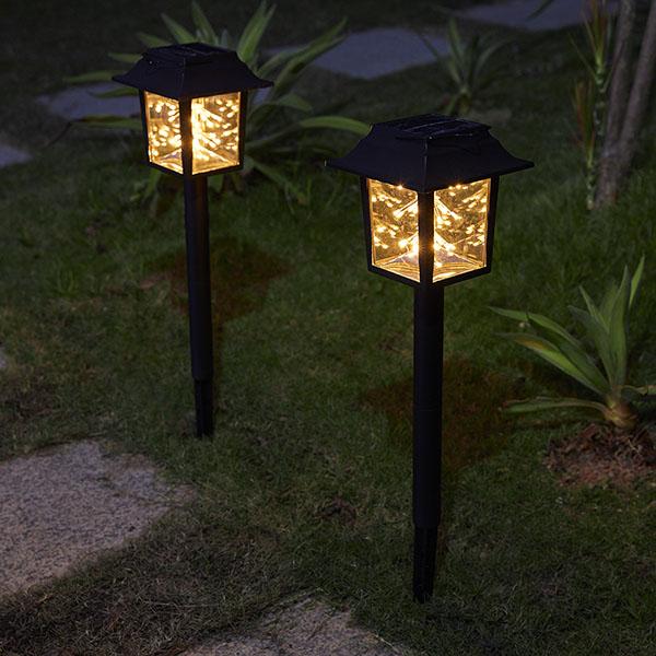 2 in 1 Solar-Powered Copper Wire LED Lantern Light