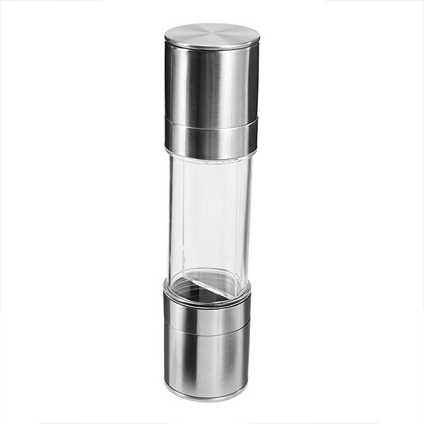 2 in 1 - Stainless Steel Pepper Mill & Salt Grinder